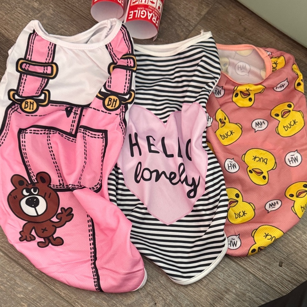 Cute Graphic Dog Shirts Set
